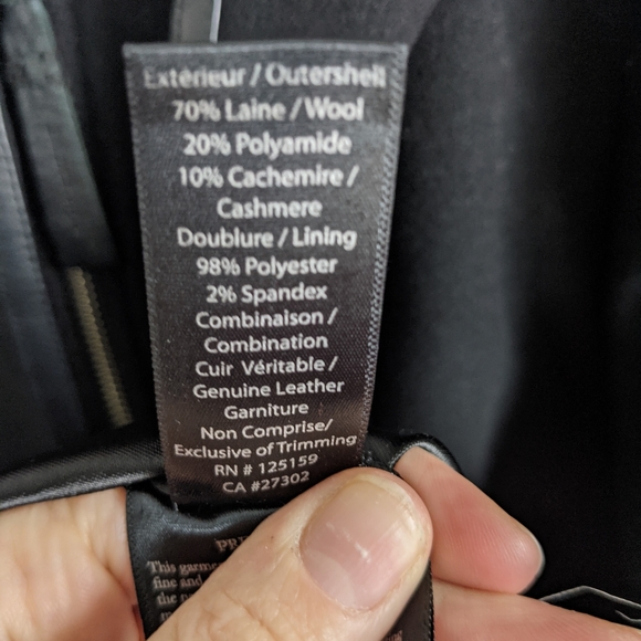 Mackage Steffy Black Wool Coat with Hood - Picture 6 of 9